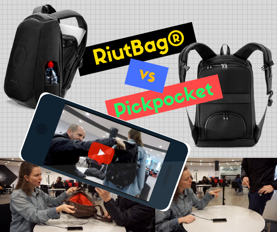 How can a pickpocket get into the RiutBag? RiutBag® Secure Backpacks