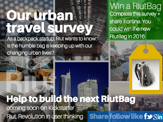 Survey for urban travellers: Win the next RiutBag!