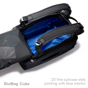 RiutBag Cube "Small Bag" 40x30x20cm Laptop Backpack | Secure 20-24L Capacity