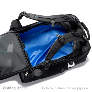 RiutBag X35.3 Expandable Secure Laptop Backpack | up to 37.5 litre and 17" laptop