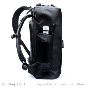 RiutBag X35.3 Expandable Secure Laptop Backpack | up to 37.5 litre and 17" laptop