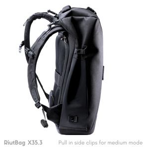 RiutBag X35.3 Expandable Secure Laptop Backpack | up to 37.5 litre and 17" laptop