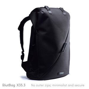RiutBag X35.3 Expandable Secure Laptop Backpack | up to 37.5 litre and 17" laptop