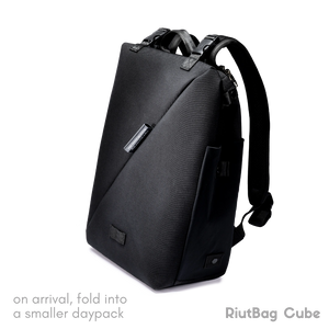 RiutBag Cube "Small Bag" 40x30x20cm Laptop Backpack | Secure 20-24L Capacity