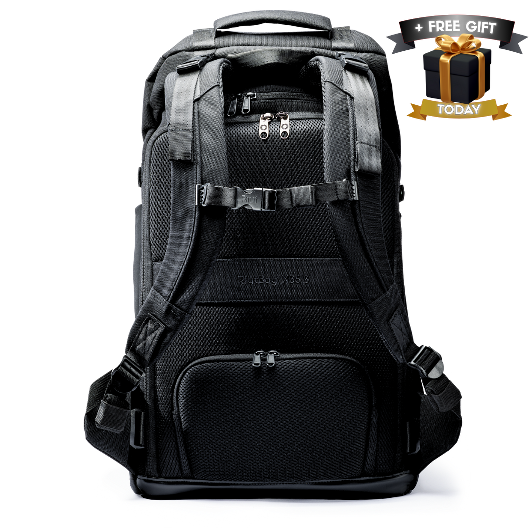 RiutBag X35.3 Expandable Secure Laptop Backpack | up to 37.5 litre and 17