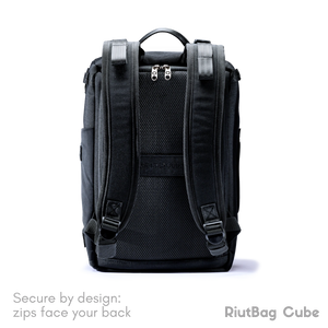 RiutBag Cube "Small Bag" 40x30x20cm Laptop Backpack | Secure 20-24L Capacity
