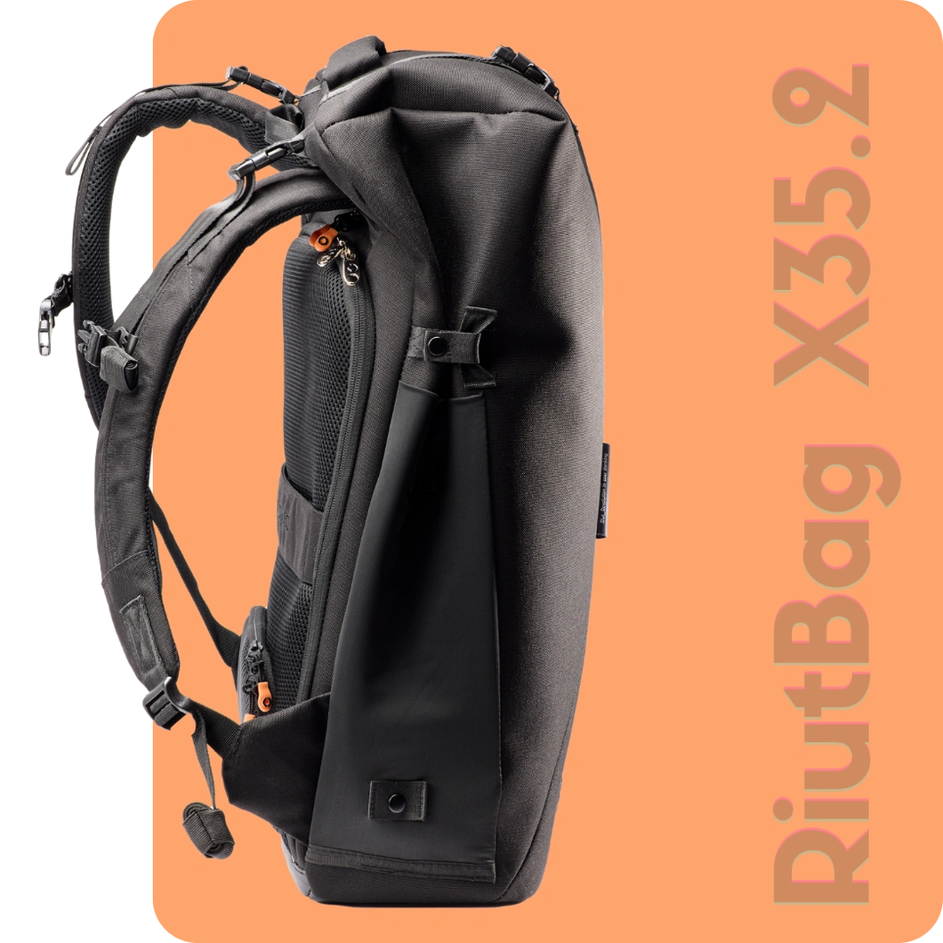 RiutBag X35.2 Large Expandable Laptop Backpack | Secure 37.5L Capacity
