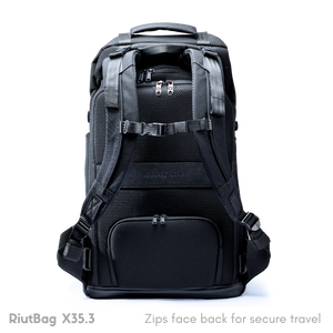 RiutBag X35.3 Expandable Secure Laptop Backpack | up to 37.5 litre and 17" laptop