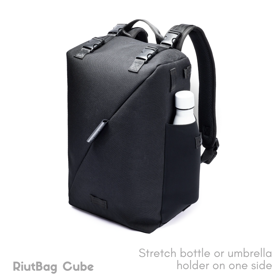RiutBag Cube "Small Bag" 40x30x20cm Laptop Backpack | Secure 20-24L RiutBag Secure Laptop Backpacks for Greater Journeys RiutBag Cube "Small Bag" 40x30x20cm Laptop Backpack | Secure 20-24L RiutBag Secure Laptop Backpacks for Greater Journeys
