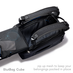 RiutBag Cube "Small Bag" 40x30x20cm Laptop Backpack | Secure 20-24L Capacity