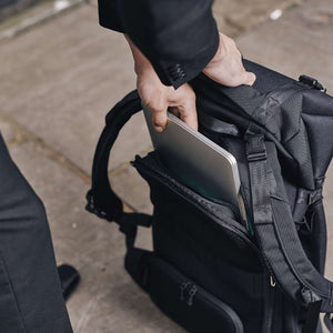 35 litres Softpack laptop backpack travel cabin luggage hybrid expanding travel bag for men black laptop 15.6 inch